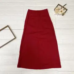GAP ギャップ Aラインスカート ロング 暗めなレッド系 サイズ38