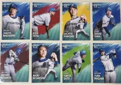 北海道日本ハムファイターズビンゴトレカ8枚セット中島卓也 山崎福也 清宮幸太郎他