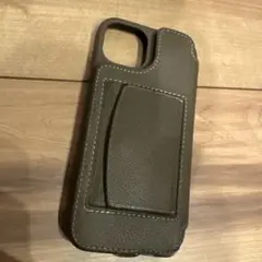 DEMIU POCHEレザー iPhone14ケース エトープ　牛皮