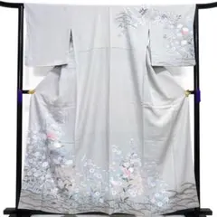 色留袖　阿部佳雪　友禅　作家もの　鴛鴦　椿　桜花　着物　063b 色留袖 阿部佳雪 友禅 作家もの 鴛鴦 椿 桜花 着物 063b | Mercari