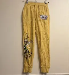 LOONEY TUNES イエロー スウェットパンツ ジョガーパンツXS海外古着