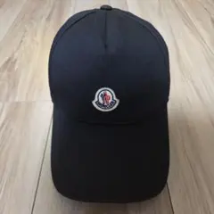 大*強様 MONCLER ベースボールキャップ ブラック - メルカリ