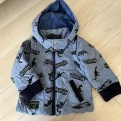 クレードスコープ　恐竜電車柄 袖＆フード取り外し可 中綿入りブルゾン4Way