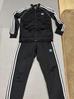 adidas ブラック ジャージ上下セット