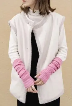 kastane フェイクレザーリバボアベスト