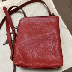 Dakota ダコタ ショルダーバッグ レザー 牛革 レッド（美品）