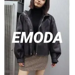 EMODA エモダ　スエード　ムートンジャケット　黒　Fサイズ