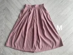 Mサイズ　ピンク　膝丈スカート　フレアスカート