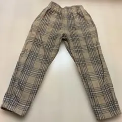 GU チェック柄ロングパンツ140センチ