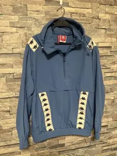 Kappa フード付きナイロンジャケット 水色