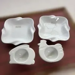 磁器プレート（灰皿）うさぎ ニワトリ エッグスタンド　アクセサリー入れのサムネイル