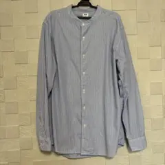 UNIQLO バンドカラーシャツ ストライプ Mサイズ