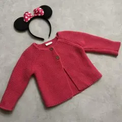 ピンク ニットカーディガン