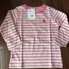 ミキハウス　ストライプ柄 長袖カットソー 100cm