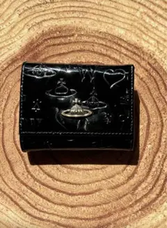 ヴィヴィアンウエストウッド がま口 財布 エナメル オーブ ブラック 訳あり