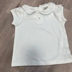 プティマイン　ホワイト 襟付きTシャツ 100cm