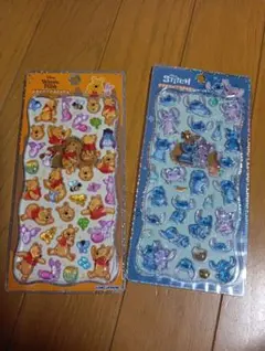 【正規品新品】プチドロップステッカー　スティッチ　プーさん