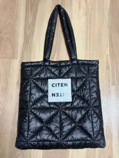 ブラックキルティングトートバッグ