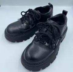 極美品⭐︎ZARA マルチレース チャンキーシューズ 厚底 黒 41