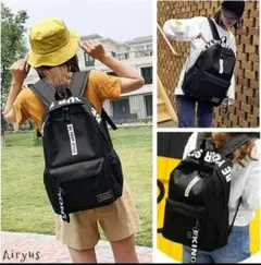 BE YOUR STYLE ロゴ リュック ブラックのサムネイル
