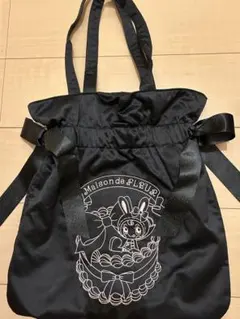 Maison de FLEUR ベリエちゃんコラボトートバッグ ブラック