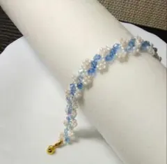 ①✨　編み込み　ブレスレット　2色　簡単磁石止め【札A-254】