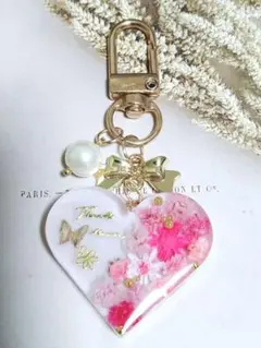 ハート　蝶　リボン　チャーム　キーホルダー