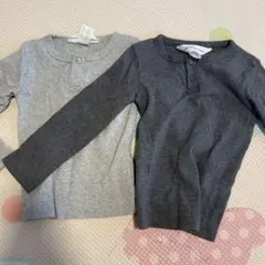 H&M ヘンリーネック長袖Tシャツ2枚セット