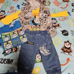 トーマス 長袖2点 パンツ ベスト まとめ売り 100 男の子 春秋セット