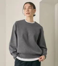 BEAUTY&YOUTH ポリエステルブレンドミラノリブプルオーバー