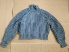 H&M/リブ編みライトブルーセーター
