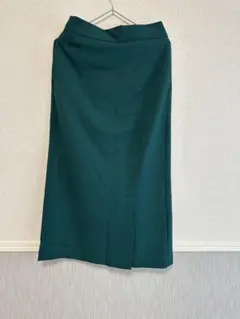 niko and…ダークグリーン タイトスカート スリット入り