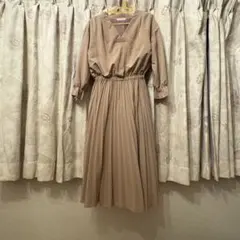 【natural couture】 7分丈プリーツワンピース