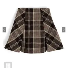 GRL インパン裏地付きチェック柄プリーツスカート tu963