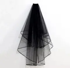 ブラックチュールウェディングベール