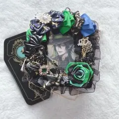 硬質カードケースデコ　痛ロゼット　ツイステ　ディアソムニア　ハンドメイド