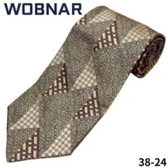 WOBNAR ネクタイ　幾何学模様　おしゃれ　通勤　ビジネス　日本製　国産品