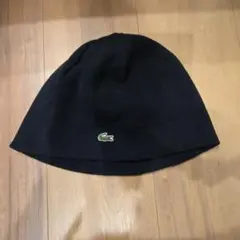 タ*ウ様 【美品】LACOSTE ラコステ ワニロゴ刺繍 ブラック ニットキャッ