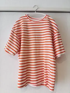 ボーダー半袖Tシャツ オレンジボーダー