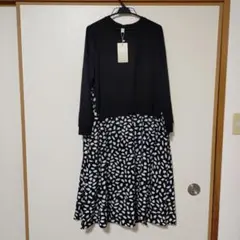 ドッキングワンピース長袖ニット