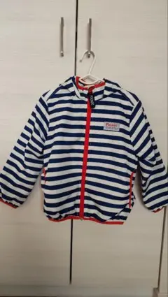 Picnic フード付きジャケット 青白ストライプ