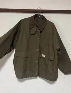 オリーブ色 コーデュロイ襟 ジャケット Lサイズ