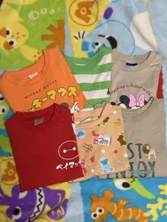 ベビーギャップバースデイGU半袖Tシャツ 赤 90サイズ6着まとめ売りのサムネイル