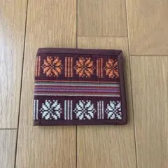 ベトナム購入 エスニック柄 二つ折り財布 コンパクト財布