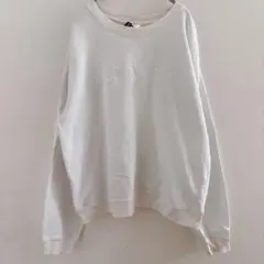 H&M【S】ホワイト トレーナー スウェット 無地 長袖 カジュアル おしゃれ