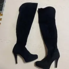 ESPERANZA ブラックスエードロングブーツ