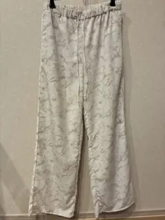 GU マーブル模様 ワイドパンツ Lサイズ