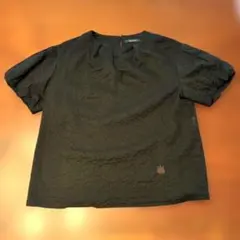 Aquascutum パフスリーブブラウス　BLACKのサムネイル