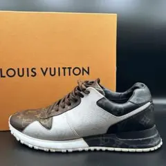 【美品】ルイヴィトン ランアウェイ ライン スニーカー メンズ レザー 茶色