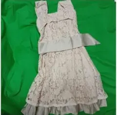 ヴィンテージサテン&レースのロマンティックベアトップ授乳ワンピース